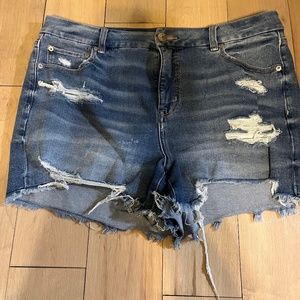 Denim Distressed Jean Shorts